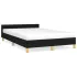 Cadru de pat cu tăblie, maro închis, 120x190cm, material textil GartenMobel Dekor