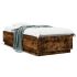Cadru de pat cu lumini LED, alb, 90x200 cm, lemn prelucrat GartenMobel Dekor