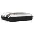 Cadru de pat cu lumini LED, negru, 100x200 cm, lemn prelucrat GartenMobel Dekor