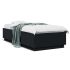 Cadru de pat cu lumini LED, negru, 100x200 cm, lemn prelucrat GartenMobel Dekor
