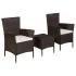 Set mobilier bistro, 3 piese, maro, poliratan GartenMobel Dekor