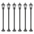 Stâlp iluminare grădină, 6 buc., alb, 110 cm, aluminiu, E27 GartenMobel Dekor