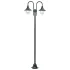 Stâlp cu lumini de grădină E27 220 cm, aluminiu 2 lămpi, verde GartenMobel Dekor