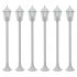 Stâlp iluminare grădină, 6 buc., alb, 110 cm, aluminiu, E27 GartenMobel Dekor