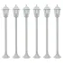 Stâlp iluminare grădină, 6 buc., alb, 110 cm, aluminiu, E27 GartenMobel Dekor