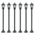 Stâlp iluminare grădină, 6 buc., alb, 110 cm, aluminiu, E27 GartenMobel Dekor