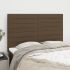 Tăblii de pat, 4 buc, maro închis, 100x5x78/88 cm, textil GartenMobel Dekor