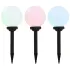 Lămpi solare de exterior cu LED, 3 buc, 20 cm, RGB, sferic GartenMobel Dekor