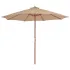 Umbrelă soare de exterior, stâlp metalic, 300 cm, gri taupe GartenMobel Dekor