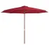 Umbrelă de soare de exterior, stâlp din lemn, albastru, 350 cm GartenMobel Dekor