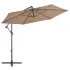 Umbrelă suspendată cu stâlp din aluminiu, negru, 300 cm GartenMobel Dekor