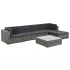 Set mobilier de grădină cu perne, 6 piese, maro, poliratan GartenMobel Dekor