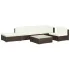 Set mobilier de grădină cu perne, 6 piese, maro, poliratan GartenMobel Dekor