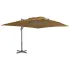 Umbrelă în consolă cu stâlp din aluminiu, albastru azur, 3x3 m GartenMobel Dekor