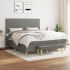 Pat continental, gri deschis, 180x200 cm, material textil GartenMobel Dekor