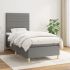 Pat box spring cu saltea, negru, 90x190 cm, textil GartenMobel Dekor