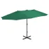 Umbrelă soare exterior, stâlp aluminiu, roșu bordo, 460x270 cm GartenMobel Dekor