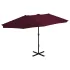 Umbrelă soare exterior, stâlp aluminiu, roșu bordo, 460x270 cm GartenMobel Dekor