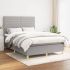 Pat box spring cu saltea, negru, 140x190 cm, textil GartenMobel Dekor