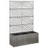 Strat înălțat spalier cu 2 ghivece maro 58x30x107 cm poliratan GartenMobel Dekor