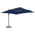 Umbrelă suspendată cu stâlp din aluminiu albastru azuriu 3x3 m GartenMobel Dekor