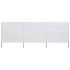 Paravan anti-vânt cu 6 panouri, alb, 800 x 80 cm, textil GartenMobel Dekor