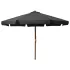 Umbrelă de soare de exterior, stâlp din lemn, gri taupe, 330 cm GartenMobel Dekor