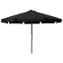 Umbrelă de soare de exterior, stâlp din lemn, gri taupe, 330 cm GartenMobel Dekor
