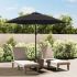 Umbrelă de soare exterior cu LED & stâlp de oțel antracit 300cm GartenMobel Dekor
