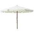 Umbrelă de soare de exterior, stâlp din lemn, gri taupe, 330 cm GartenMobel Dekor