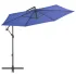 Umbrelă suspendată cu stâlp din aluminiu, negru, 300 cm GartenMobel Dekor
