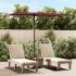 Umbrelă de soare exterior, stâlp aluminiu, gri taupe, 2x1,5 cm  GartenMobel Dekor