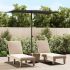 Umbrelă de soare de exterior, stâlp aluminiu, verde, 180x110 cm  GartenMobel Dekor