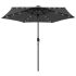 Umbrelă de soare cu LED și stâlp aluminiu, antracit, 270 cm GartenMobel Dekor