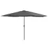 Umbrelă de soare de exterior, stâlp metalic, alb nisipiu 400 cm GartenMobel Dekor