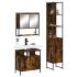 Set mobilier de baie, 3 piese, negru, lemn compozit GartenMobel Dekor