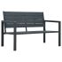 Bancă de grădină, gri, 120 cm, HDPE, aspect de lemn GartenMobel Dekor