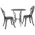 Set mobilier bistro, 3 piese, alb, aluminiu turnat GartenMobel Dekor