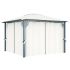 Pavilion cu perdele, gri taupe, 300 x 300 cm, aluminiu GartenMobel Dekor