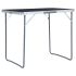 Masă de camping pliabilă cu cadru metalic, gri, 80 x 60 cm GartenMobel Dekor