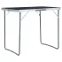 Masă de camping pliabilă cu cadru metalic, gri, 80 x 60 cm GartenMobel Dekor