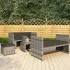Set mobilier de grădină cu perne, 5 piese, negru, poliratan GartenMobel Dekor