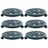 Suporturi de plante cu role, 6 buc., bronz, 38 cm, plastic GartenMobel Dekor
