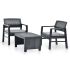 Set mobilier de grădină, 3 piese, antracit, plastic GartenMobel Dekor