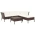 Set mobilier de grădină cu perne, 6 piese, maro, poliratan GartenMobel Dekor