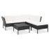 Set mobilier de grădină cu perne, 6 piese, maro, poliratan GartenMobel Dekor
