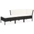 Set mobilier de grădină cu perne, 3 piese, negru, poliratan GartenMobel Dekor