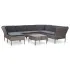 Set mobilier de grădină cu perne, 8 piese, negru, poliratan GartenMobel Dekor