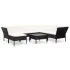 Set mobilier de grădină cu perne, 8 piese, negru, poliratan GartenMobel Dekor