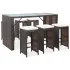 Set mobilier bar de grădină cu perne, 7 piese, negru, poliratan GartenMobel Dekor